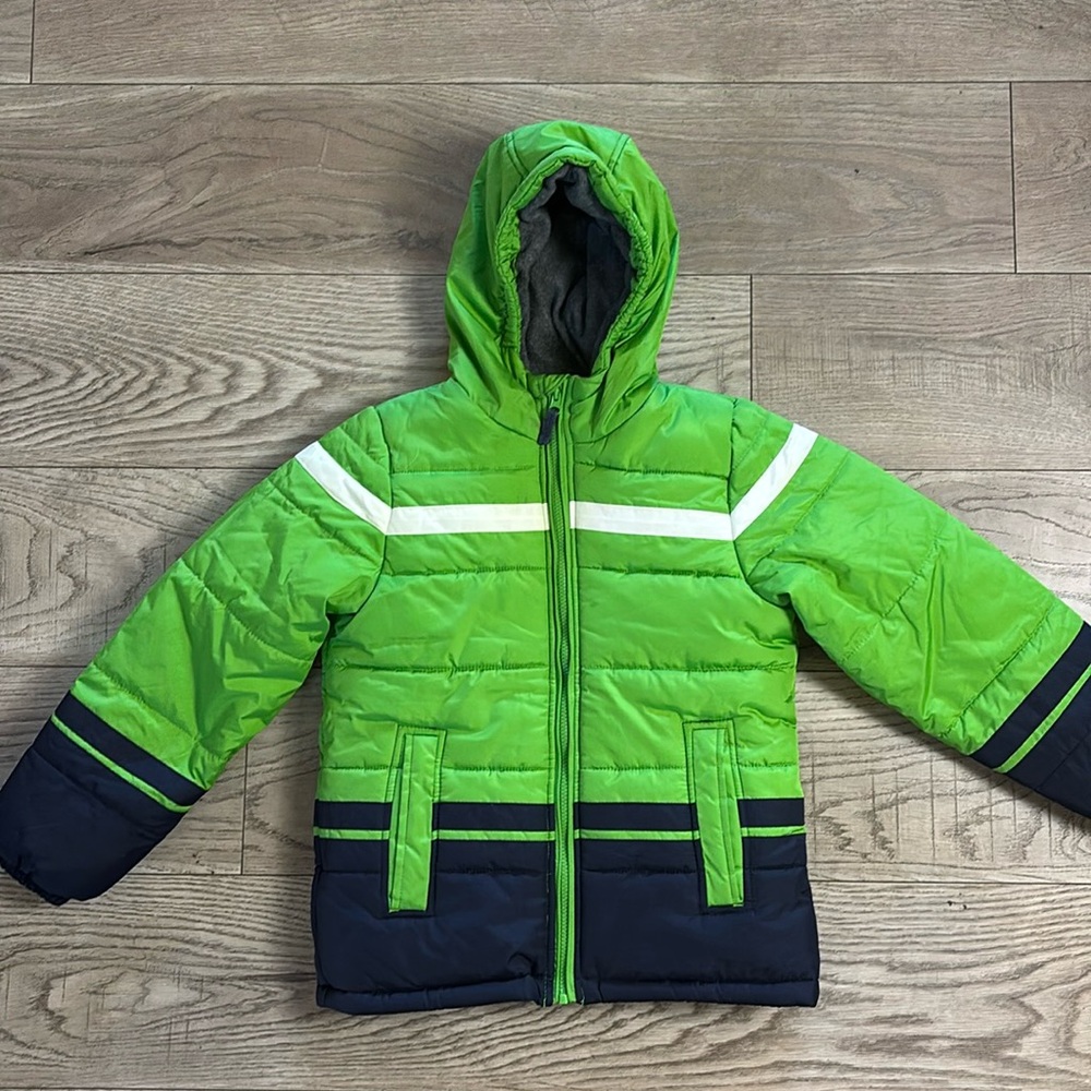 Used sportoli Boys' Fleece Lined Hooded Colorblock Winter Puffer Jacket Coat